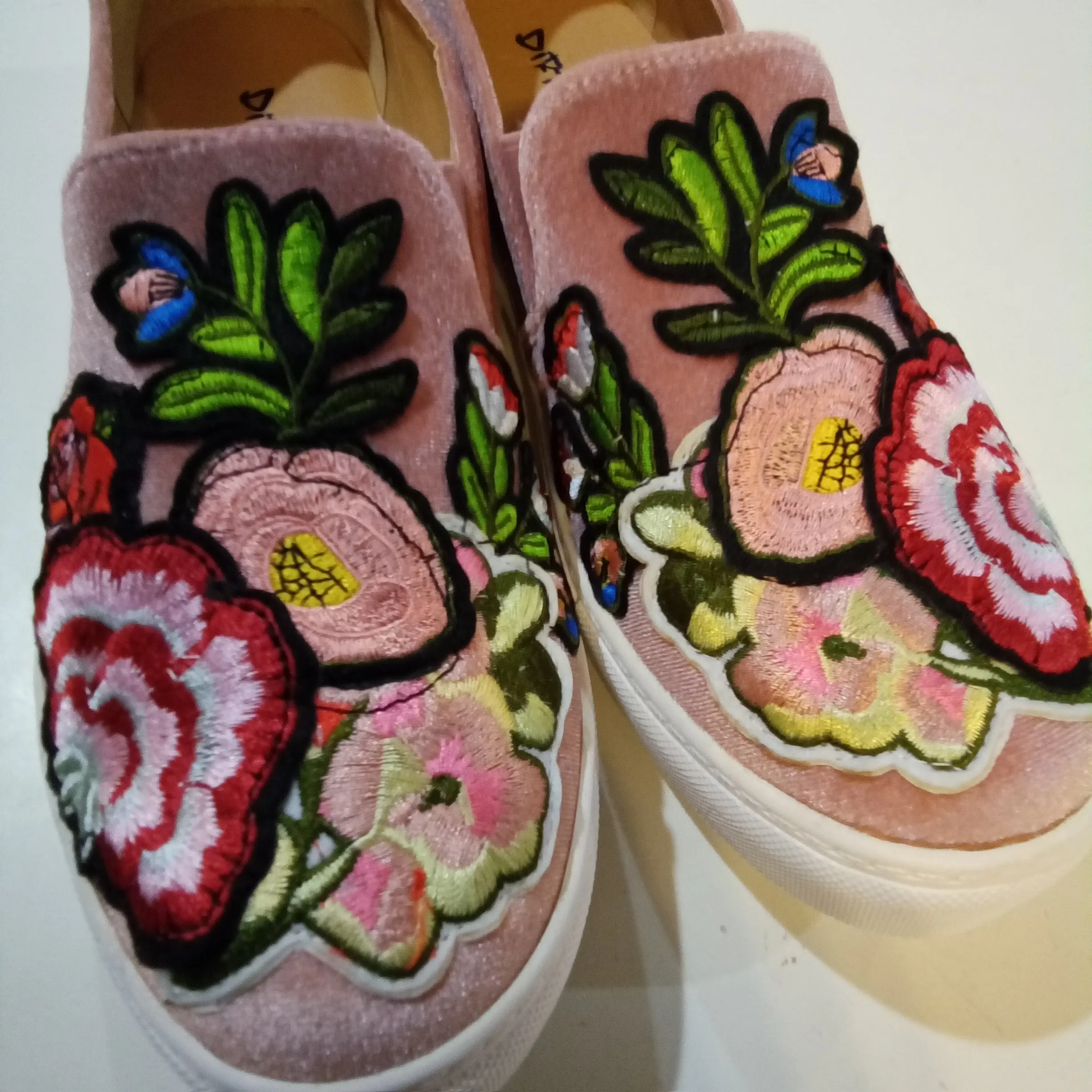 Velvet Vintage Rose Slip On Shoes | Dirty Laundry - Jiana