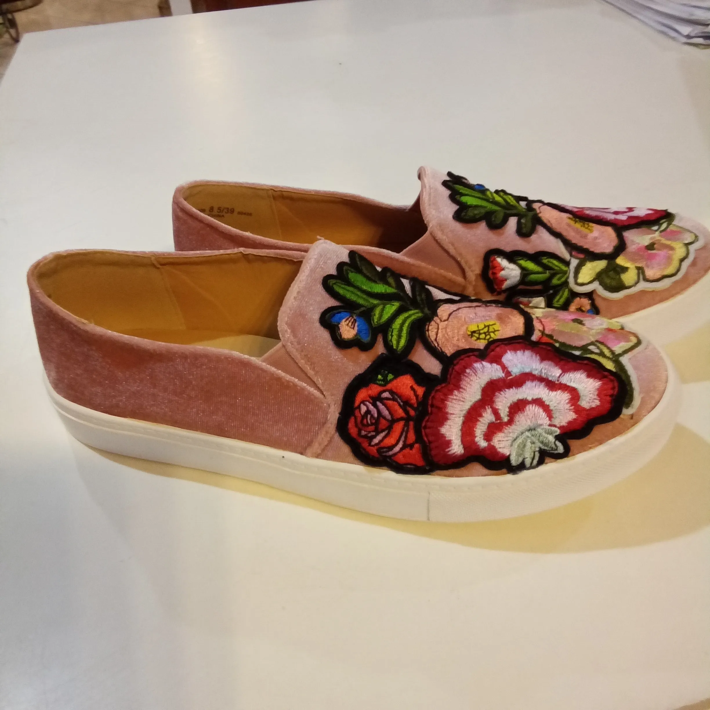 Velvet Vintage Rose Slip On Shoes | Dirty Laundry - Jiana