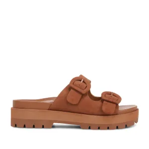 Vionic Capitola Lug Platform Sandal in Brown